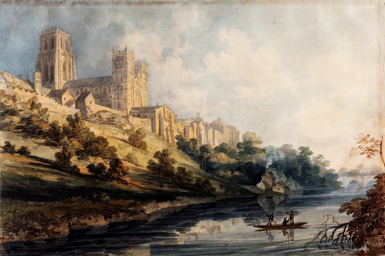 Durham katedrális, 1795 (wc gumiarábikummal, szőtt papíron) alkotó: Thomas Girtin