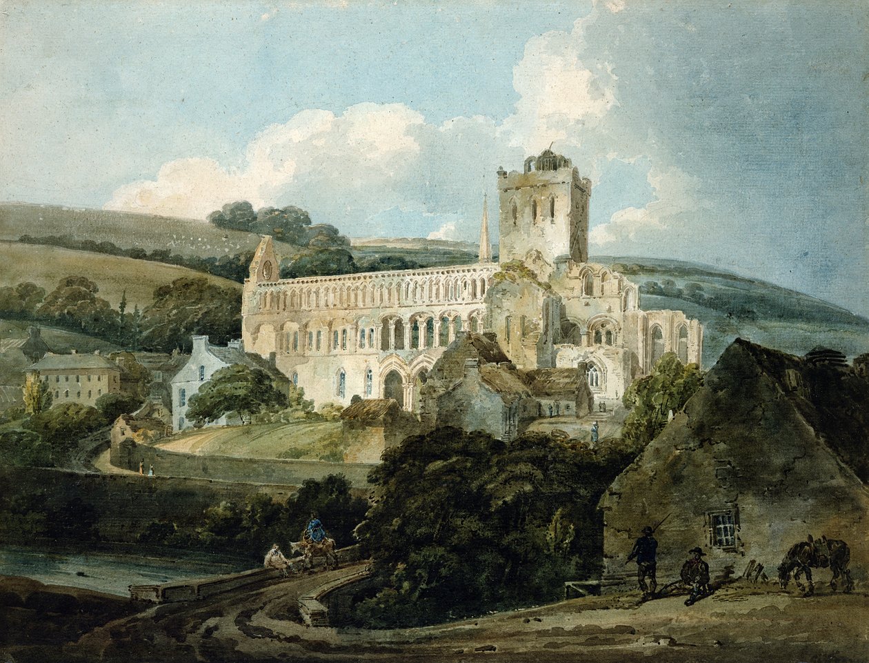 Jedburgh-i apátság délkeletről alkotó: Thomas Girtin