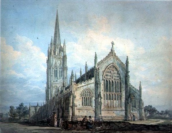 Louth templom, Lincs (akvarell, papír) alkotó: Thomas Girtin