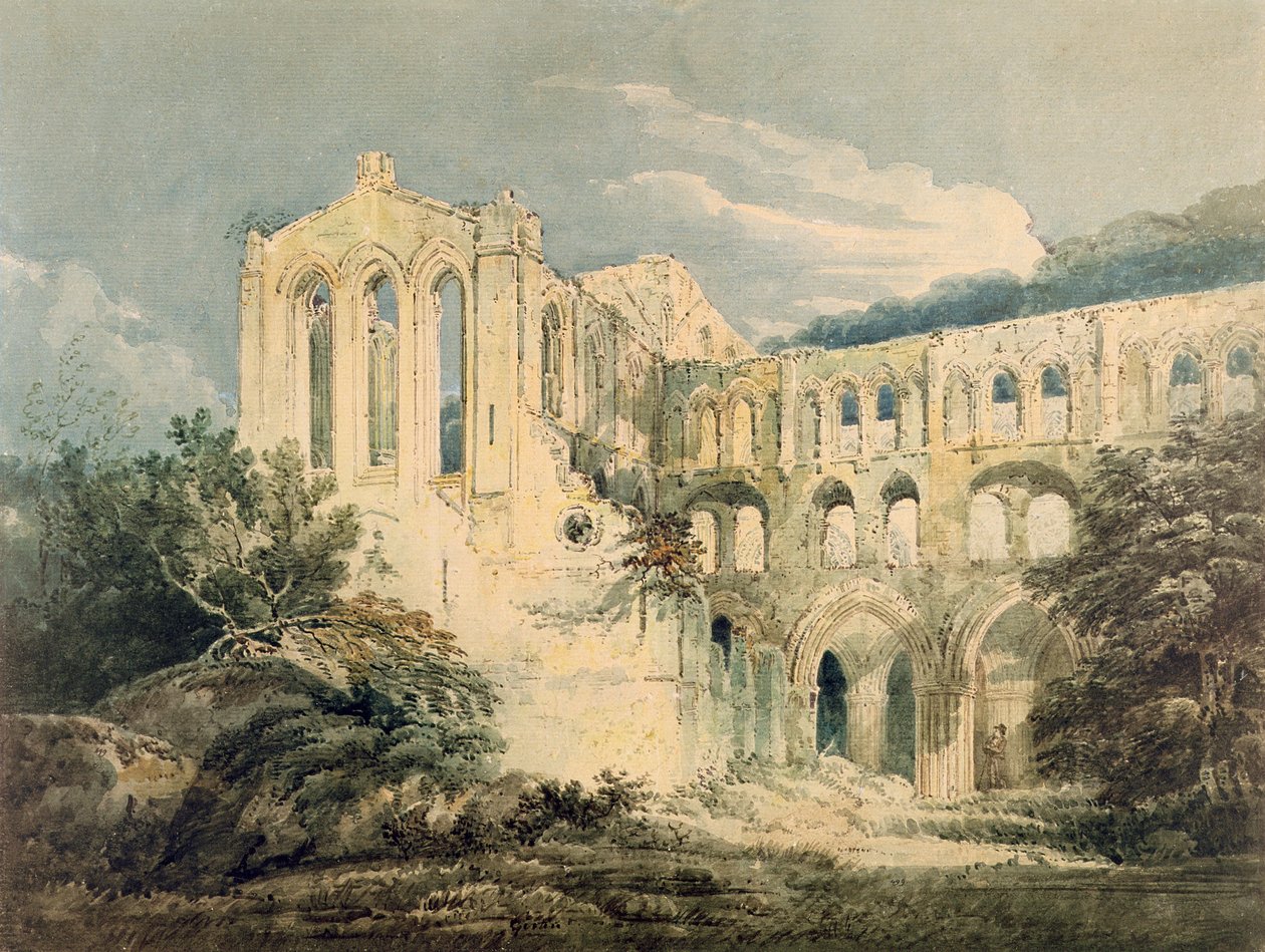 Rievaulx apátság, Yorkshire, 1798 alkotó: Thomas Girtin