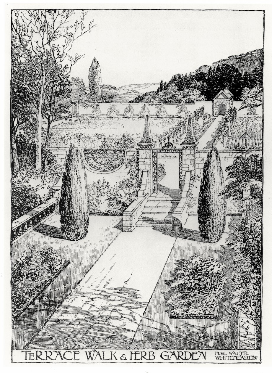 Terrace Walk and Herb Garden, Thomas Mawsonstól: The Art and Craft of Garden Making, megjelent 1900-ban (lásd még: 171946) alkotó: Thomas Hayton Mawson