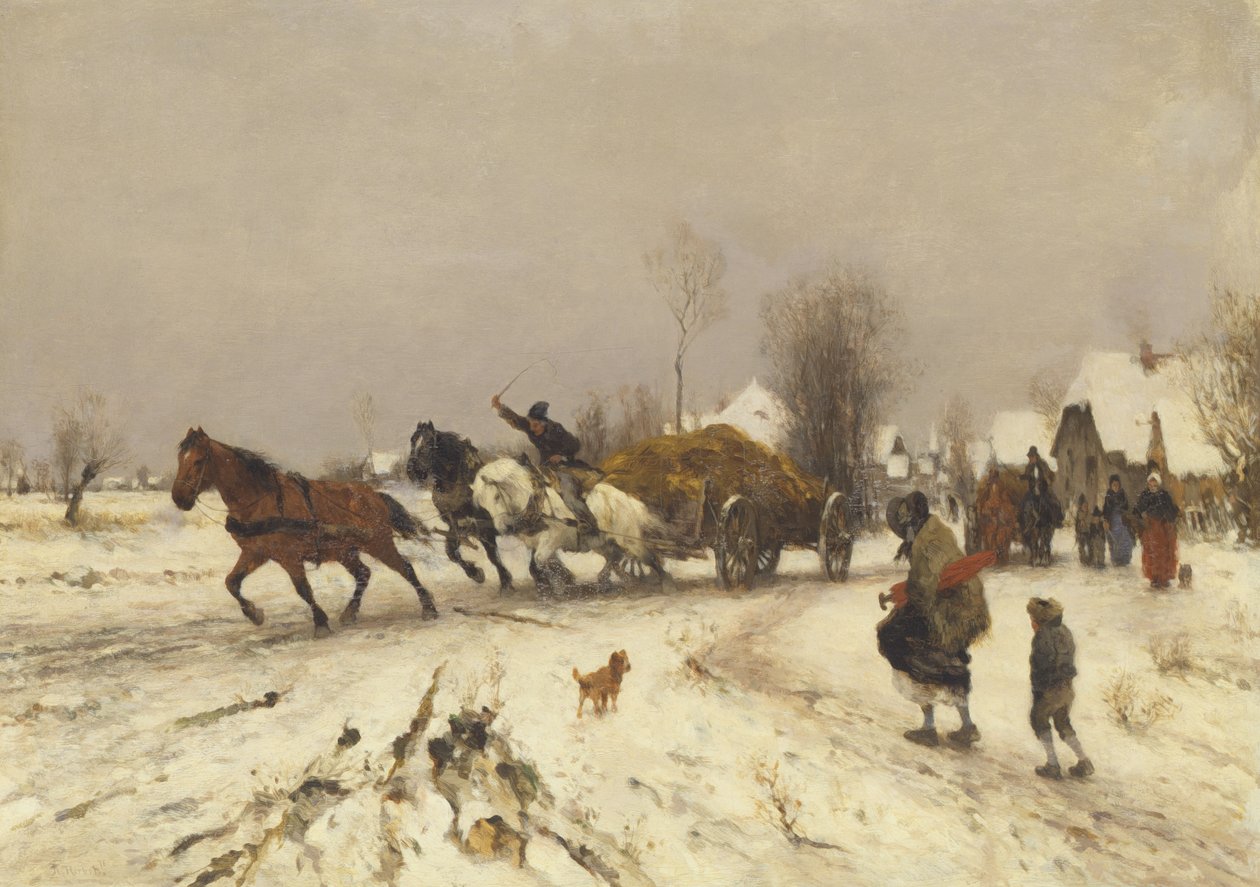 Egy falu télen, 1876 alkotó: Thomas Ludwig Herbst