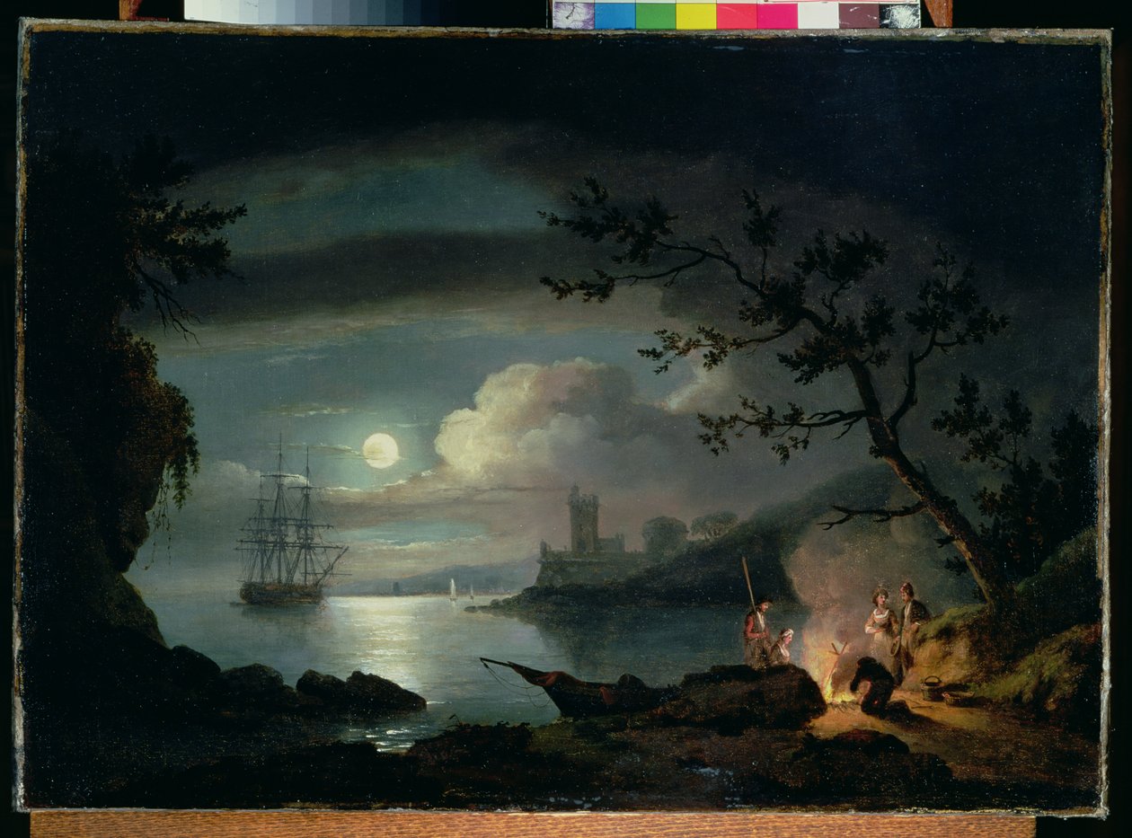 Teignmouth holdfényben alkotó: Thomas Luny