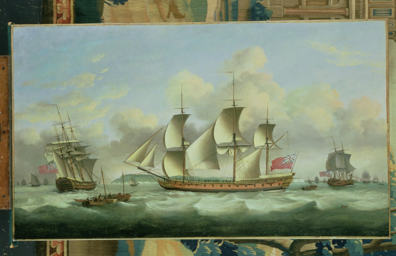 Három brit fregatt offshore, 1782 alkotó: Thomas Luny