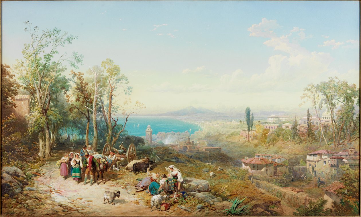 Castellammare, Nápolyi-öböl (testszín) alkotó: Thomas Miles II Richardson