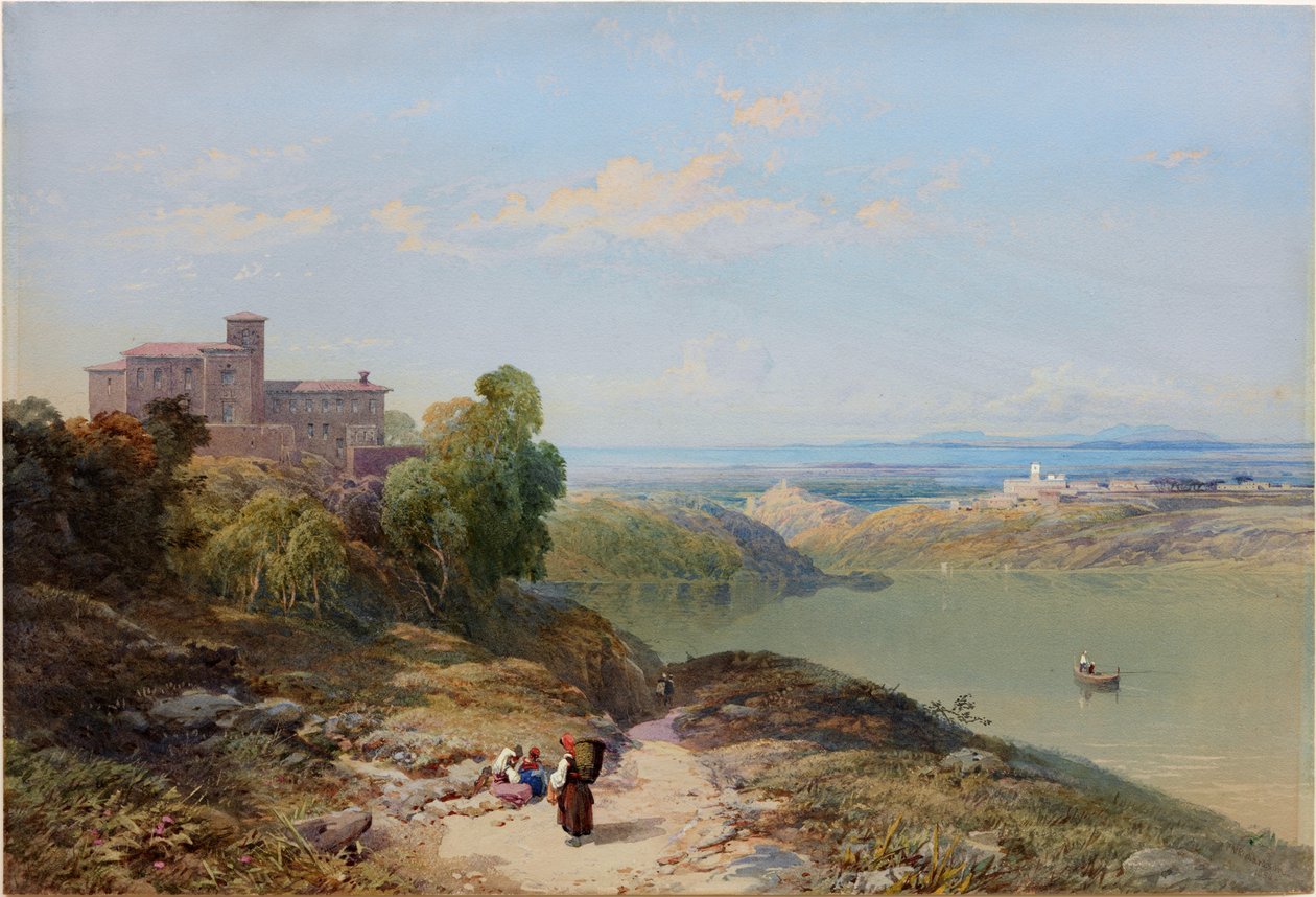 Olasz tó jelenet (testszín) alkotó: Thomas Miles II Richardson