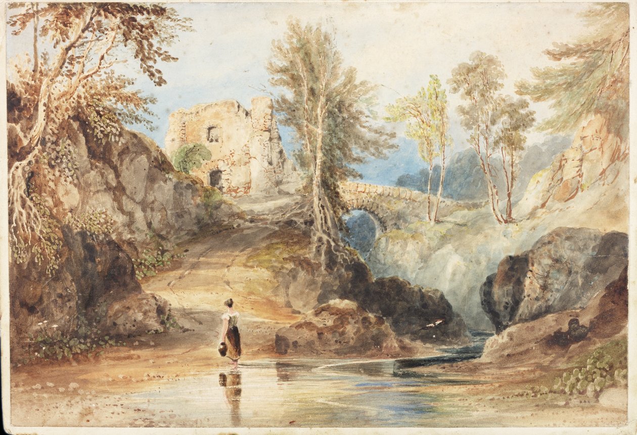 Saltwell Dene, Saltwell Park (akvarell papíron) alkotó: Thomas Miles Richardson