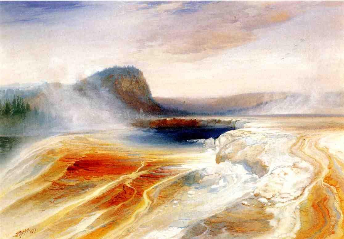 Alsó Gejzír -medence alkotó: Thomas Moran