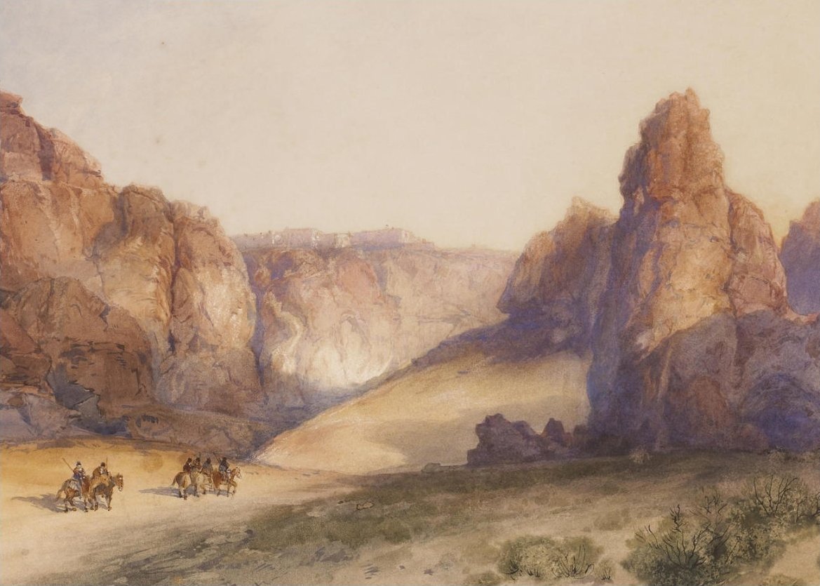Acoma sziklája, Új -Mexikó alkotó: Thomas Moran