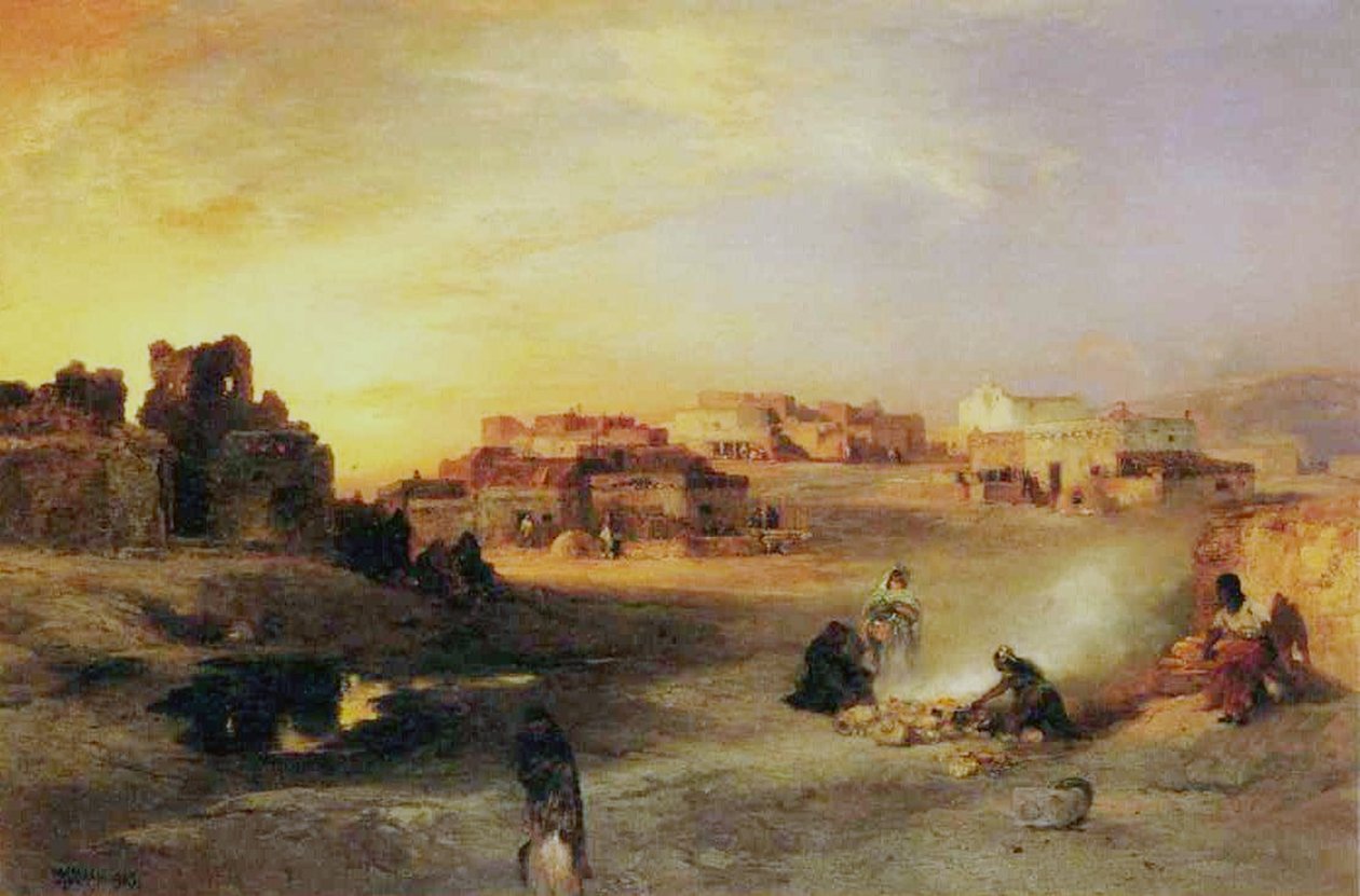 Egy indiai pueblo, 1905 alkotó: Thomas Moran
