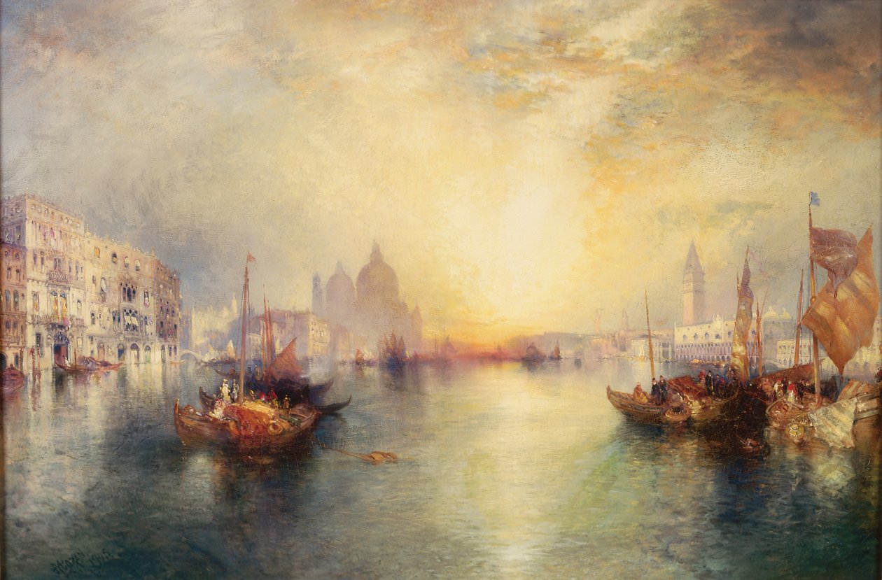 A Canal Grande bejárata, Velence, 1905 alkotó: Thomas Moran