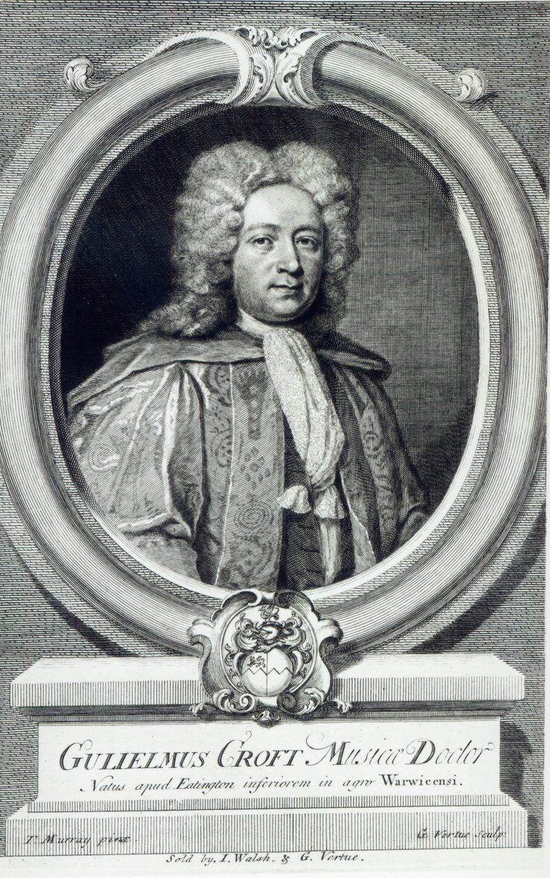 William Croft, George Vertue metszete alkotó: Thomas Murray