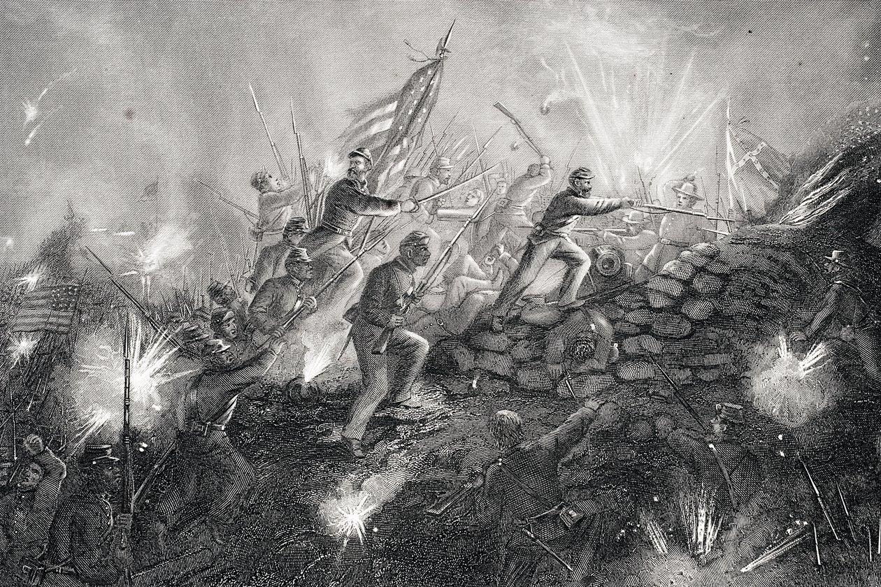 Támadás Fort Wagner ellen, Morris Island, Dél-Karolina, 1863 alkotó: Thomas Nast