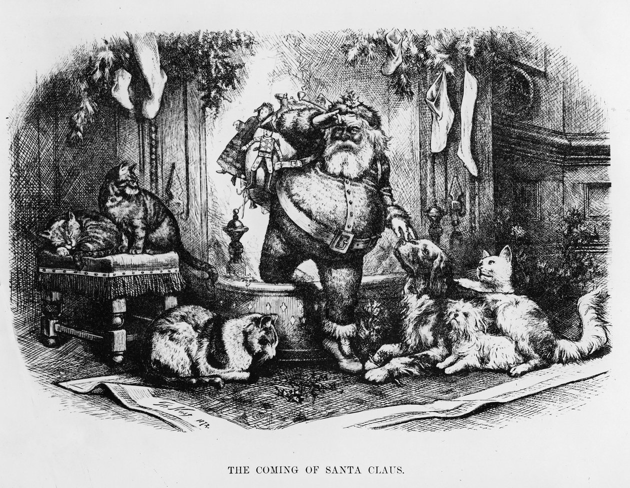 A Mikulás eljövetele, 1872 alkotó: Thomas Nast