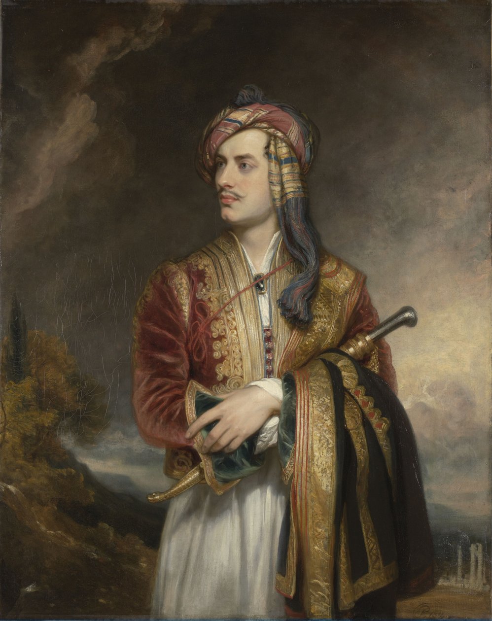 Lord Byron portréja albán ruhában (1788-1824) alkotó: Thomas Phillips