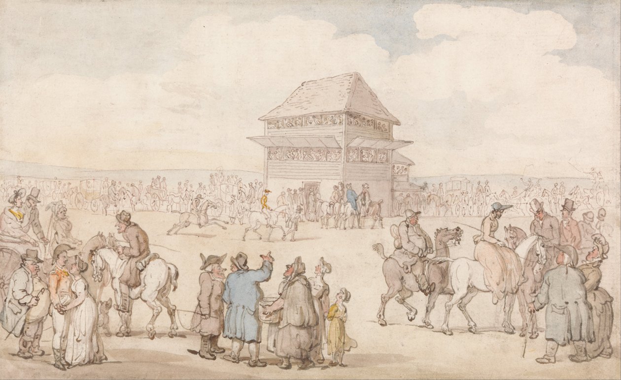 Egy zsúfolt versenytalálkozó alkotó: Thomas Rowlandson