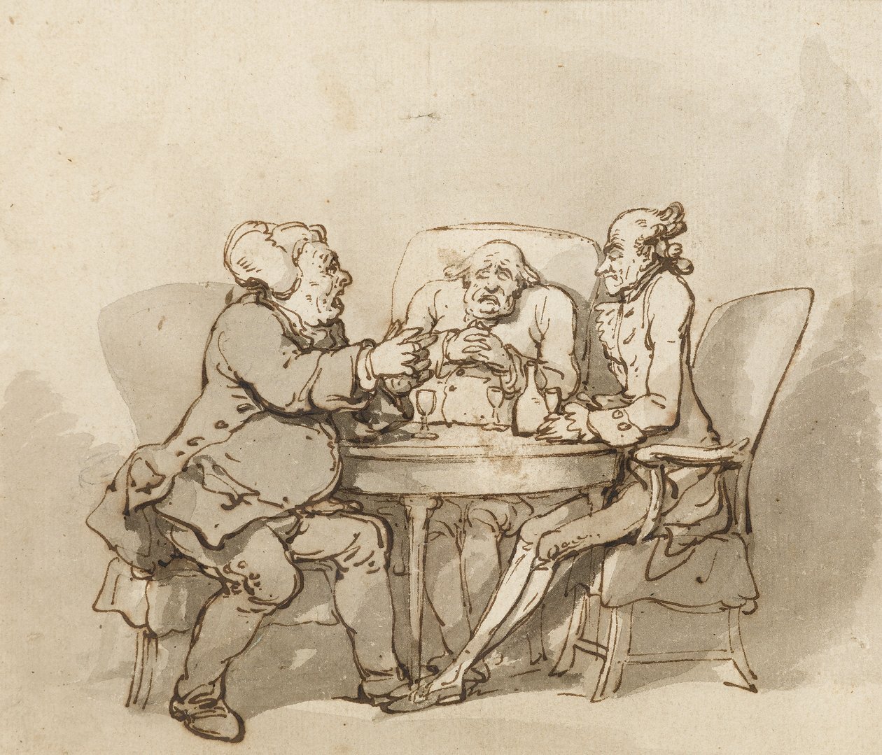 A Talk Me Dead Fellow (toll és tinta mosással a papíron) alkotó: Thomas Rowlandson
