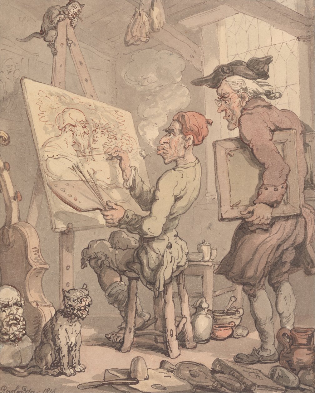 Egy művész stúdiója alkotó: Thomas Rowlandson