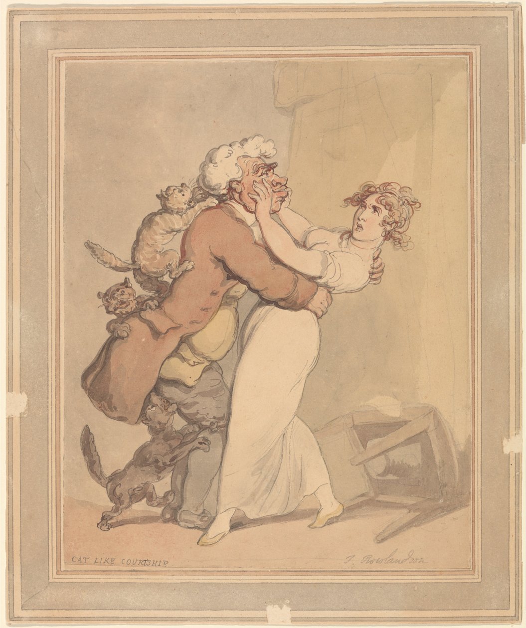 Macska, mint az udvarlás alkotó: Thomas Rowlandson