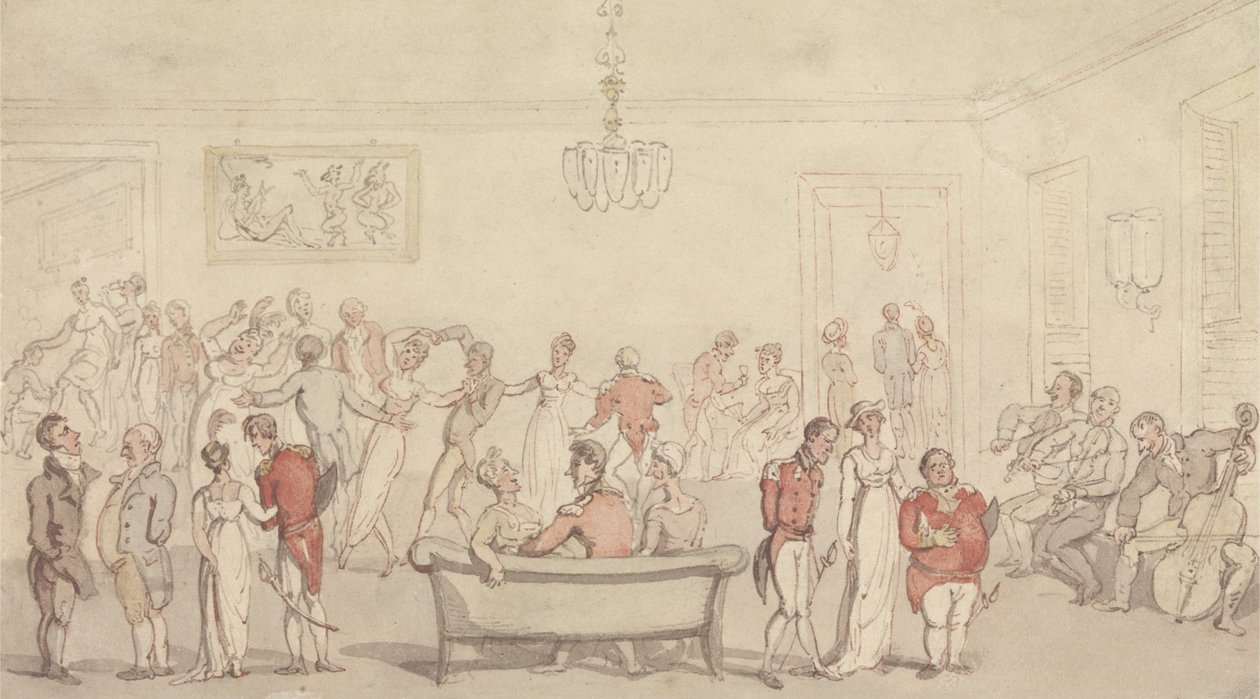 Elegáns társasági tánc alkotó: Thomas Rowlandson