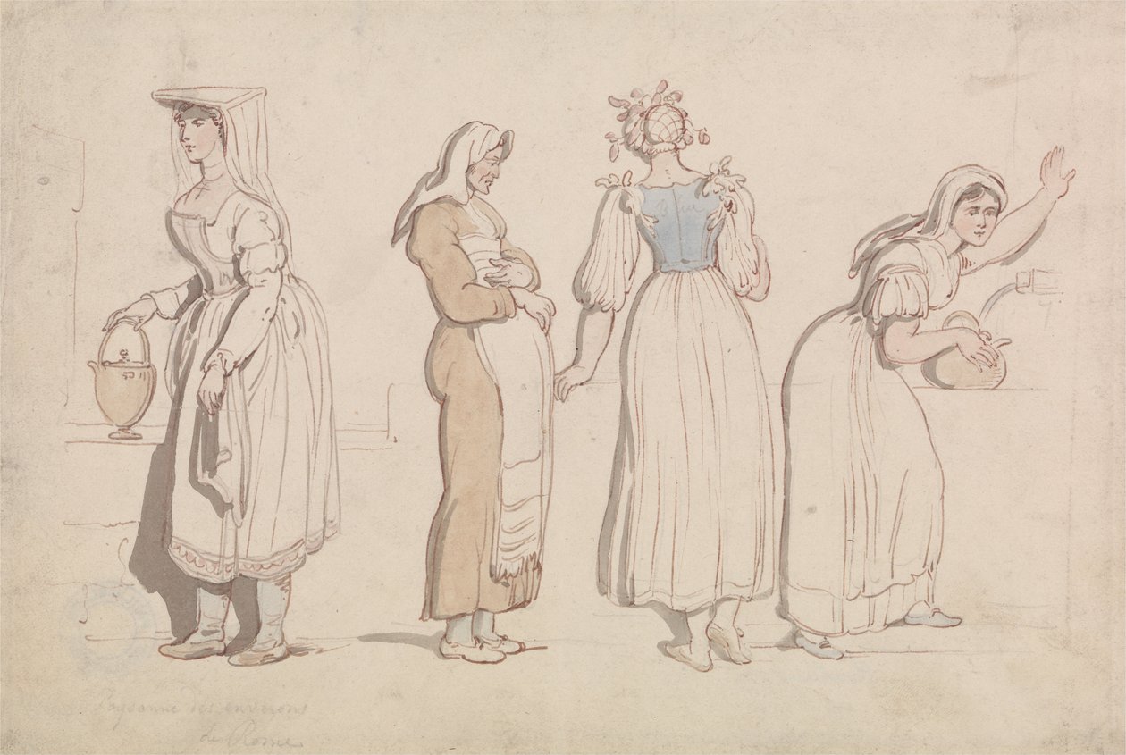 Négy nő egy kútnál Rómában alkotó: Thomas Rowlandson