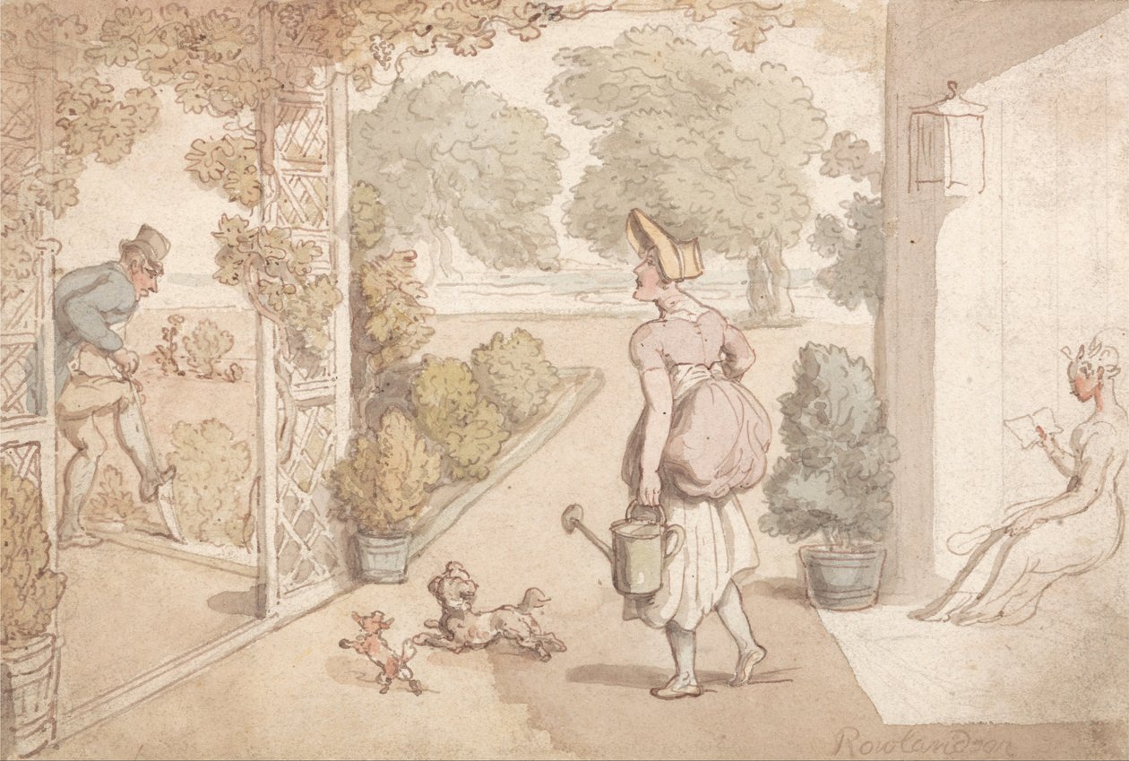 Kertészkedés alkotó: Thomas Rowlandson