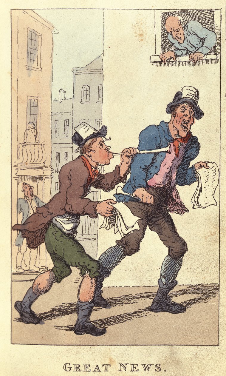 Nagy hír, 1820 alkotó: Thomas Rowlandson