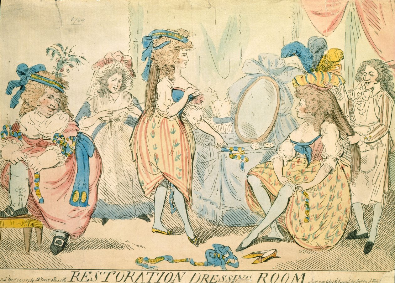 Restaurált öltöző 1789 körül alkotó: Thomas Rowlandson