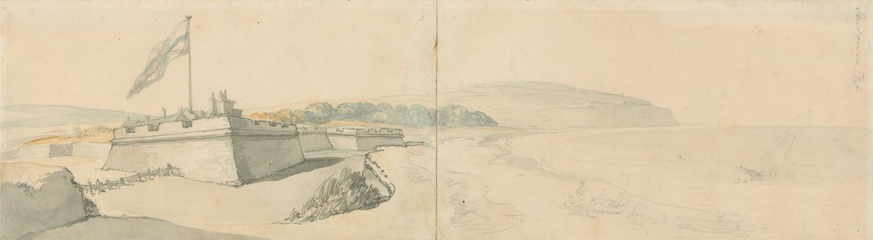 Sandown erőd alkotó: Thomas Rowlandson