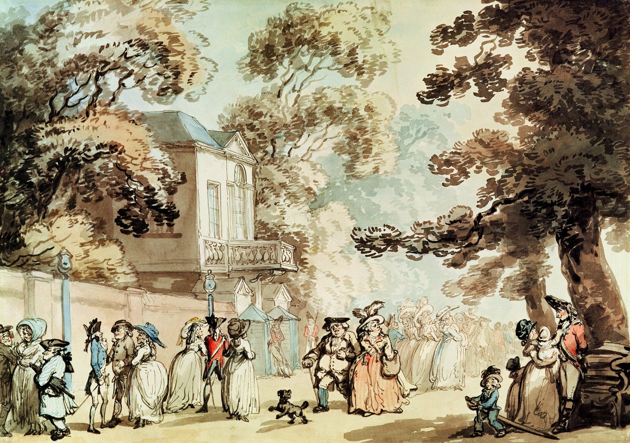 Spring Gardens, Ranelagh alkotó: Thomas Rowlandson