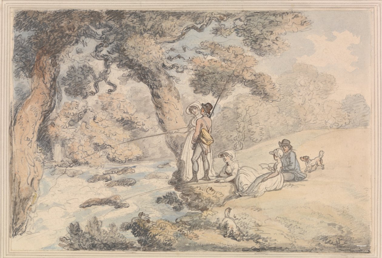 A Horgász Párt alkotó: Thomas Rowlandson