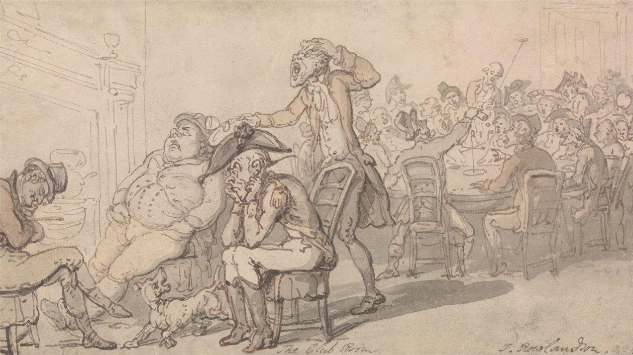 A Club szoba alkotó: Thomas Rowlandson