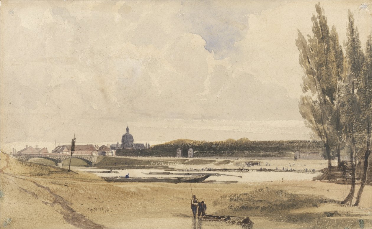 A Szajnán, 1831 alkotó: Thomas Shotter Boys