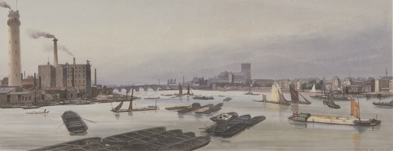 Temze, Westminster, 1842 alkotó: Thomas Shotter Boys