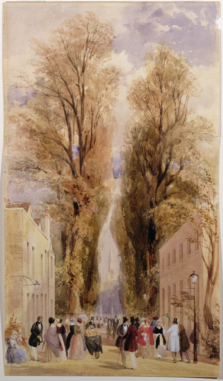 The Old Well Walk, Cheltenham, 1840 körül alkotó: Thomas Shotter Boys
