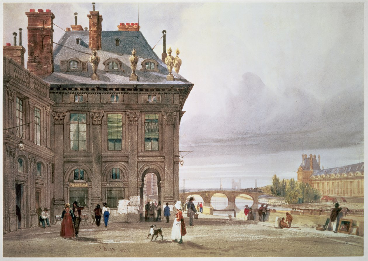A Pont Royal és a Tuileriák a párizsi Intézetből nézve alkotó: Thomas Shotter Boys