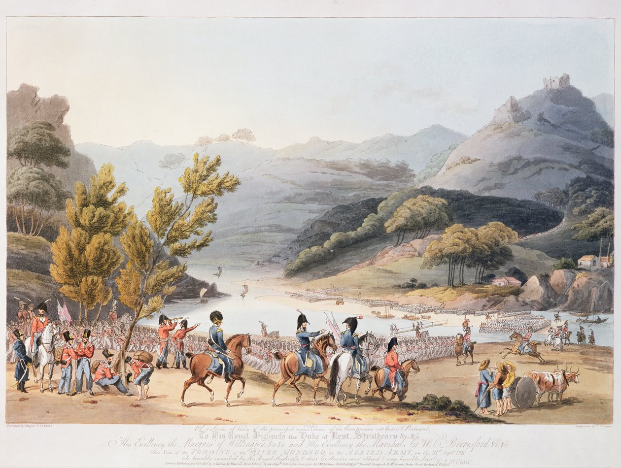 A Mondego folyó forgása, metszett C. Turner, 1810. szeptember 21. alkotó: Thomas Staunton St. Clair