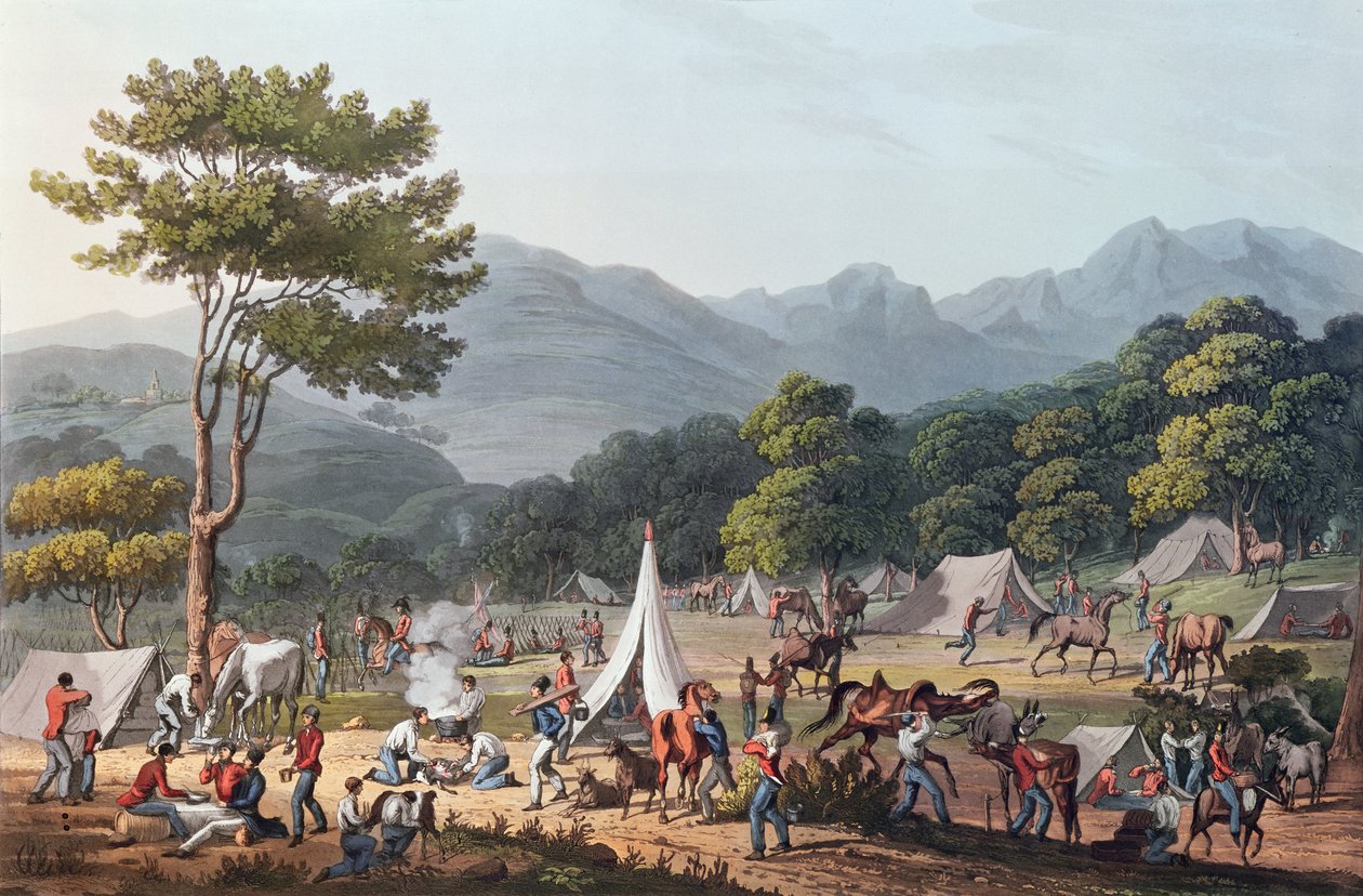 A Vila Velha közelében elhurcolt csapatok, metszet: C. Turner, 1811. május 19. (színes litográfia) alkotó: Thomas Staunton St. Clair