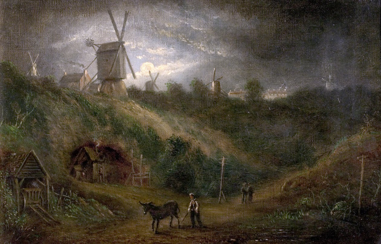 A régi kötélsétány, az Akasztófa-hegy lába, Nottingham-erdő, 1848 alkotó: Thomas Sturge Moore