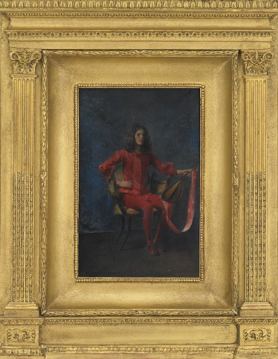 La Comedienne, 1906 (olaj, falemez) alkotó: Thomas Wilmer Dewing