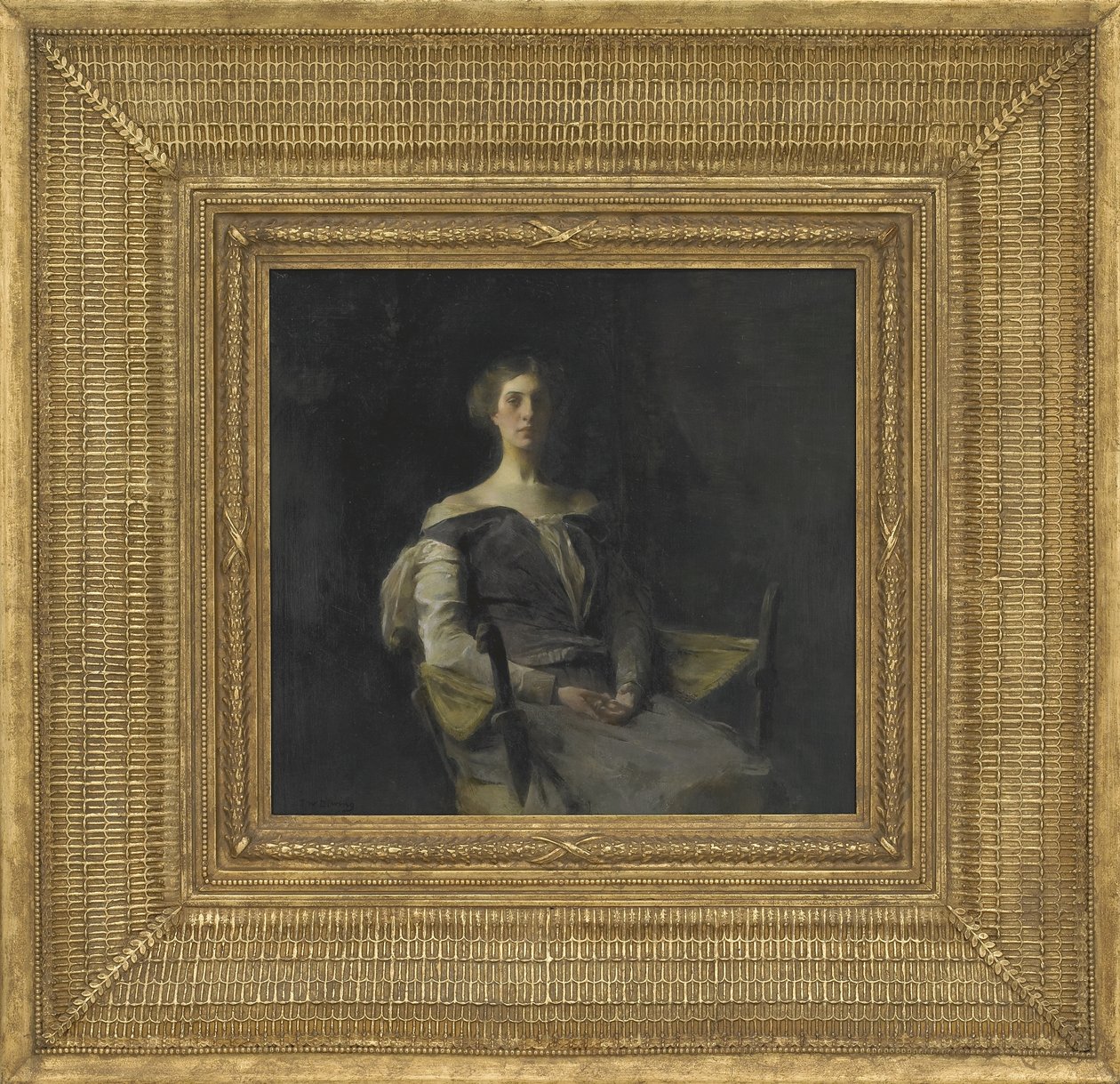 Lányportré, 1905 (olaj, fapanel) alkotó: Thomas Wilmer Dewing