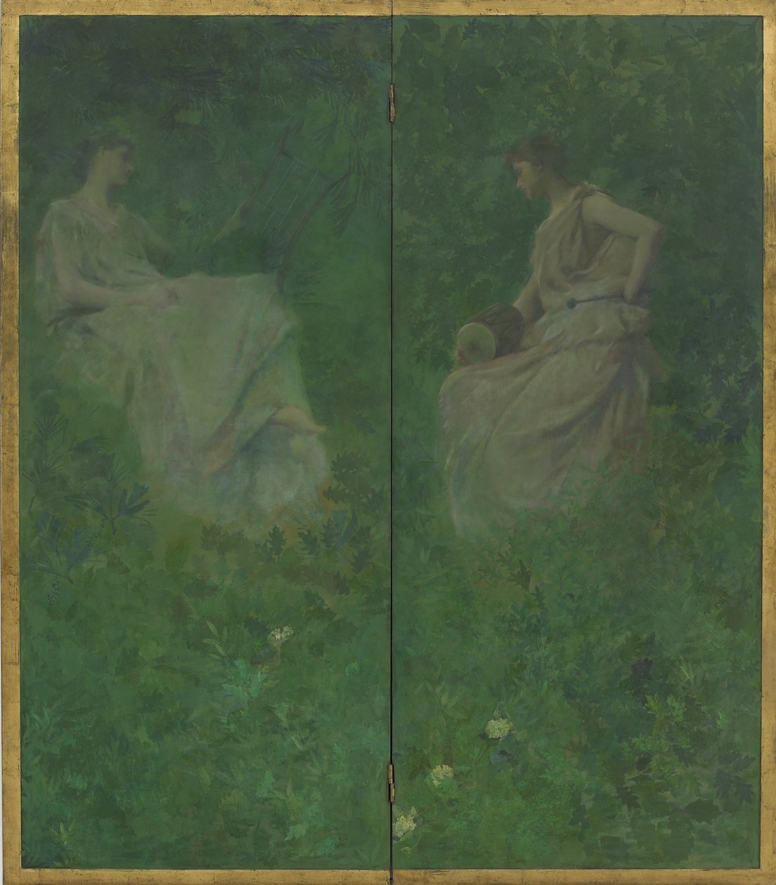 The Four Sylvan Sounds, 1896-97 (olaj falemezekre) alkotó: Thomas Wilmer Dewing