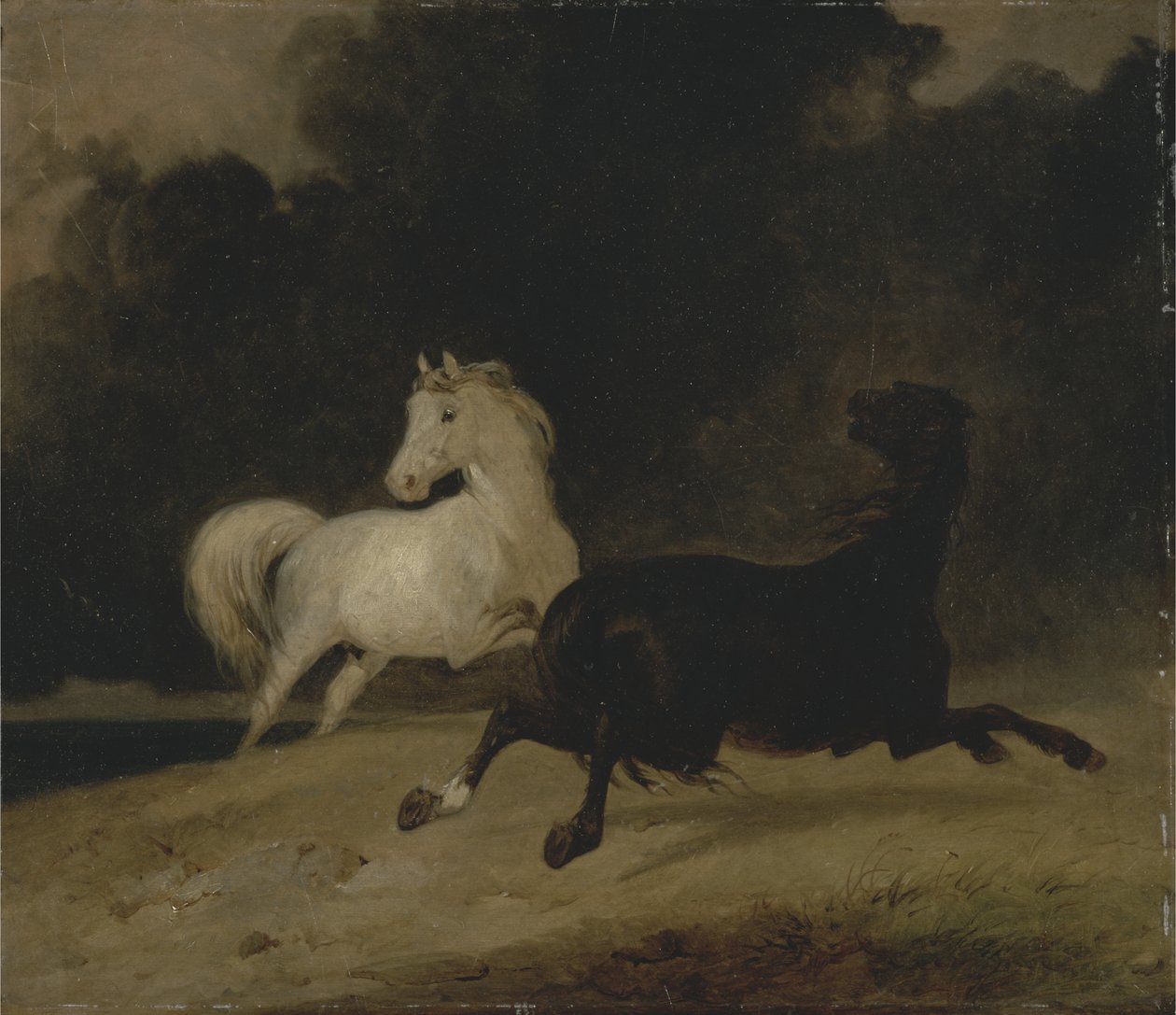 Lovak viharban, 1823 alkotó: Thomas Woodward