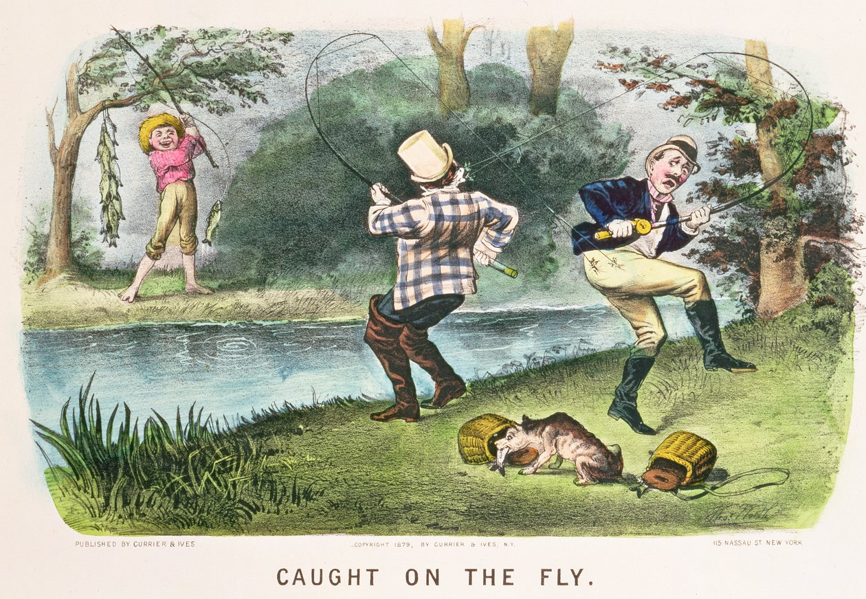 Caught on the Fly, kocsma. Currier és Ives, New York, 1879 alkotó: Thomas Worth