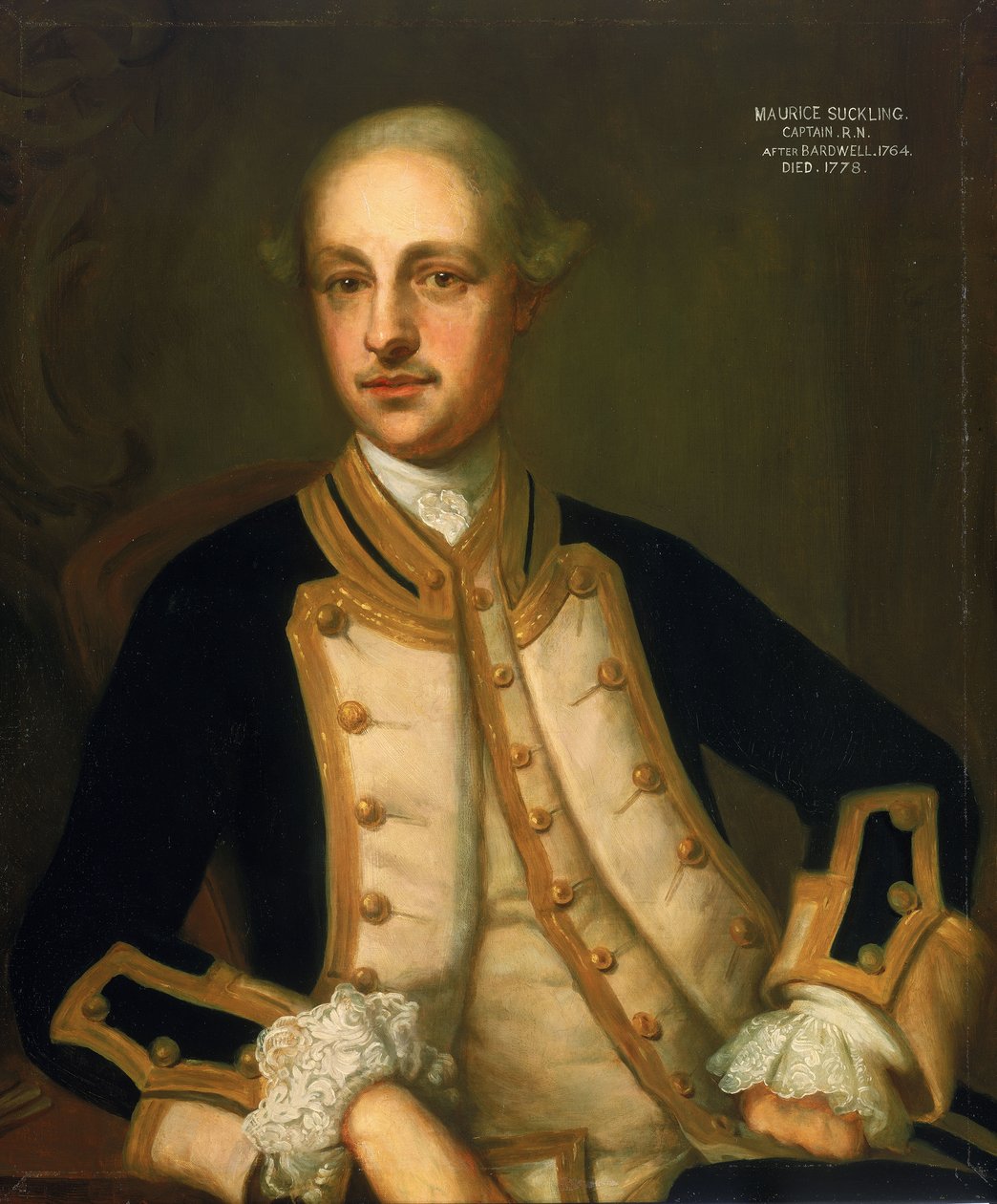 Maurice Suckling kapitány (1725-1778) alkotó: Thomas (after) Bardwell