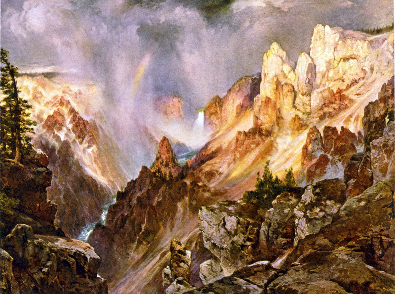 A Yellowstone kanyonja" alkotó: Thomas (after) Moran
