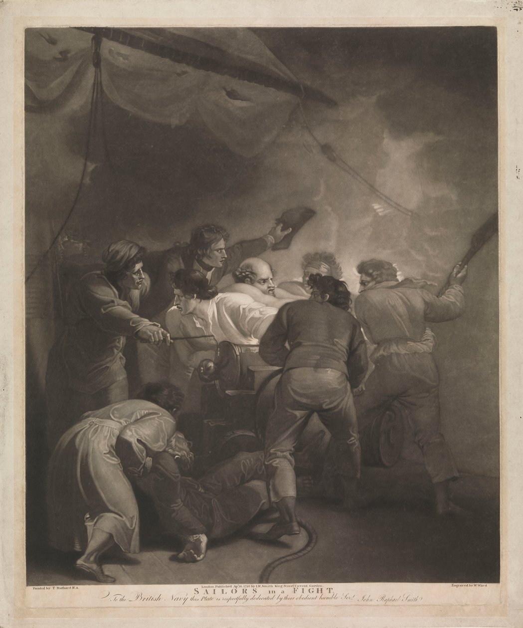 Tengerészek harcban alkotó: Thomas (after) Stothard