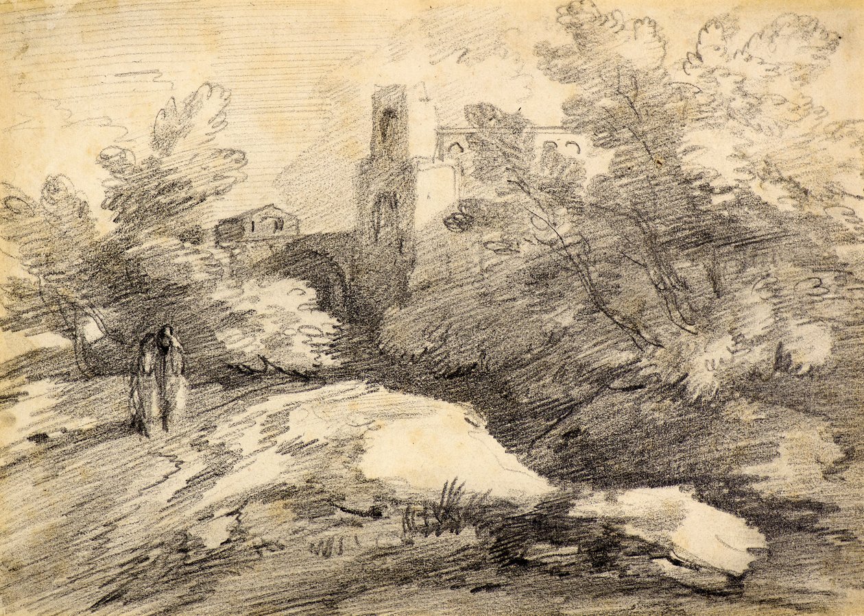 Táj (ceruza) alkotó: Thomas (attr. to) Gainsborough