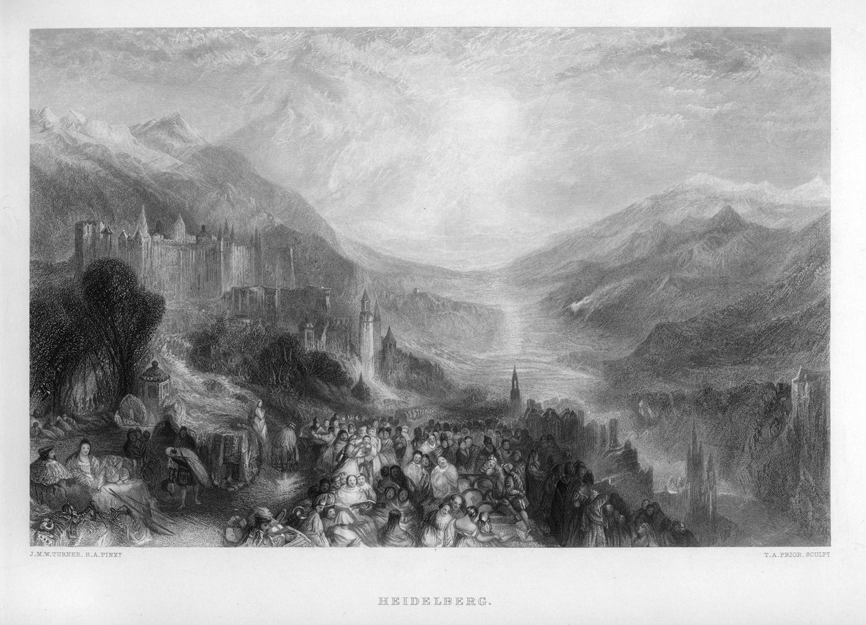 Heidelberg, 19. század. alkotó: Thomas Abel Prior