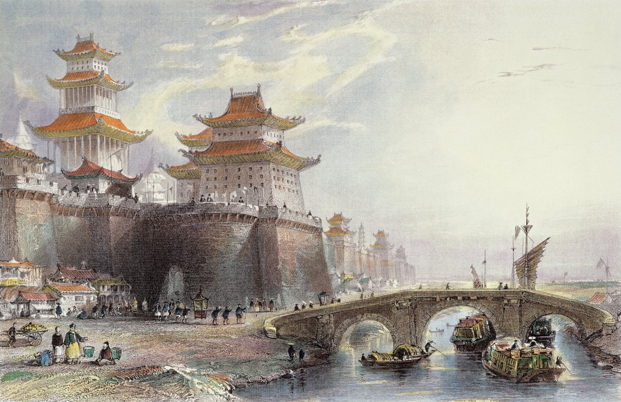 Peking nyugati kapuja, 1850 körül alkotó: Thomas Allom